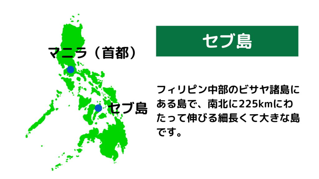 フィリピン全土とセブ島の地図